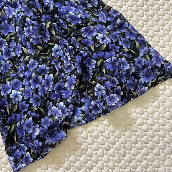 NWOT THE KOOPLES Floral Silk-georgette Purple long sleeves Mini Dress Size 2 - Picture 11 of 14